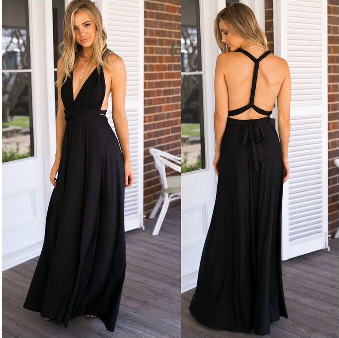 Olivia | Halter Neck Evening Maxi Dress