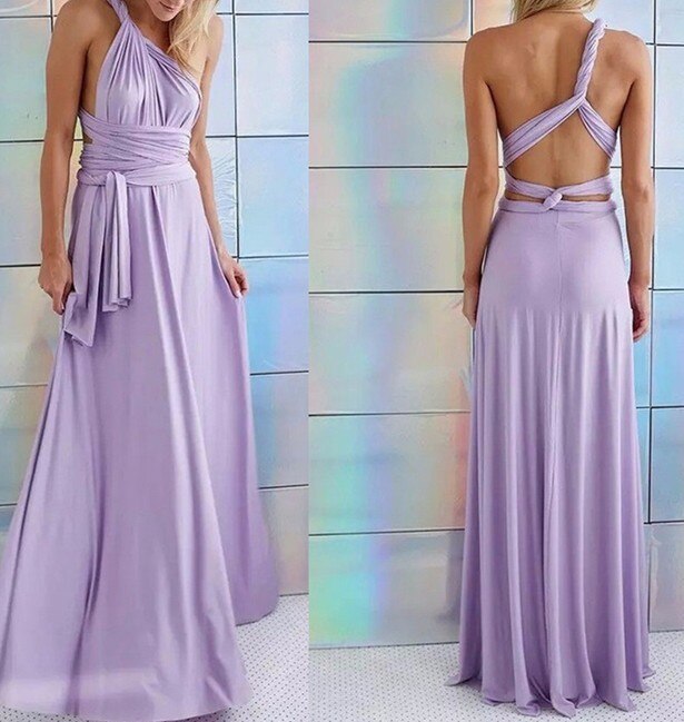 Olivia | Halter Neck Evening Maxi Dress