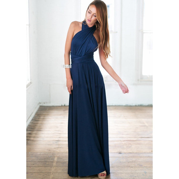Olivia | Halter Neck Evening Maxi Dress