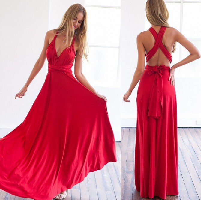 Olivia | Halter Neck Evening Maxi Dress