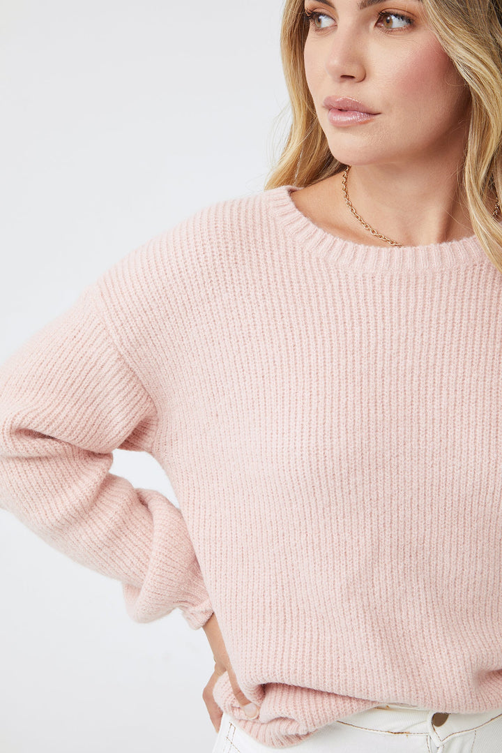 Classic Crew Neck Knit Sweater for Women
