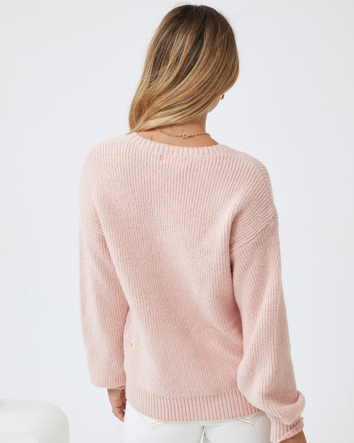 Classic Crew Neck Knit Sweater for Women