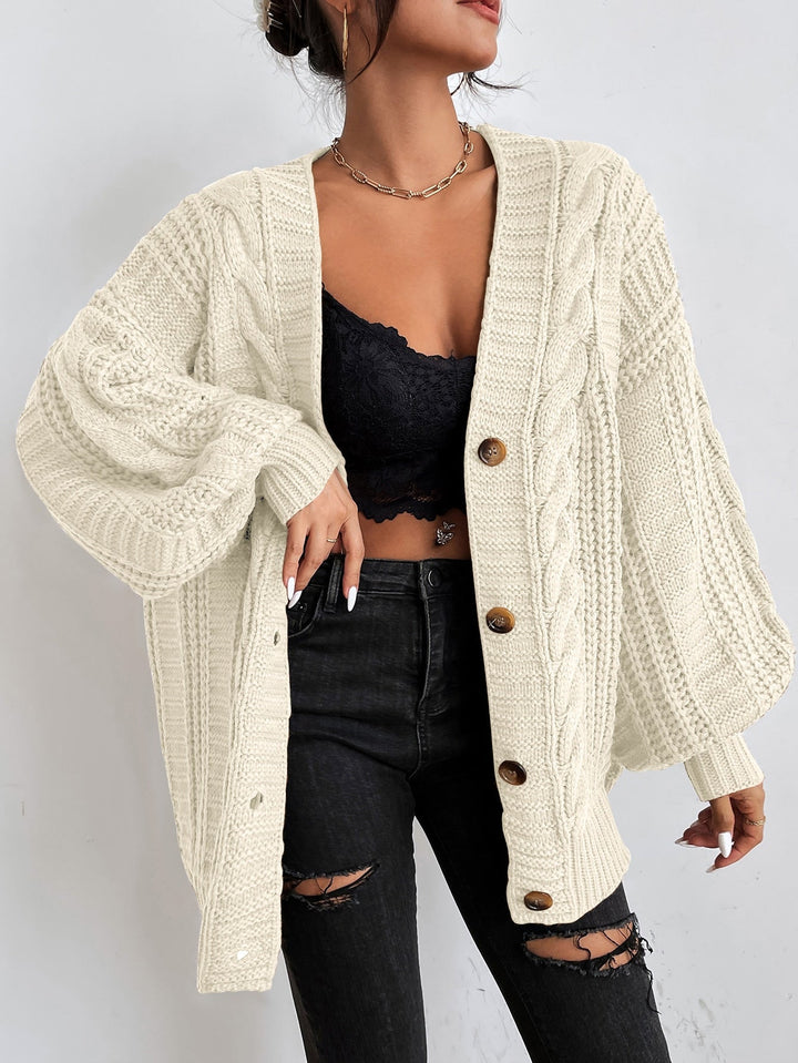 Amelia | Oversized Cable Knit Cardigan
