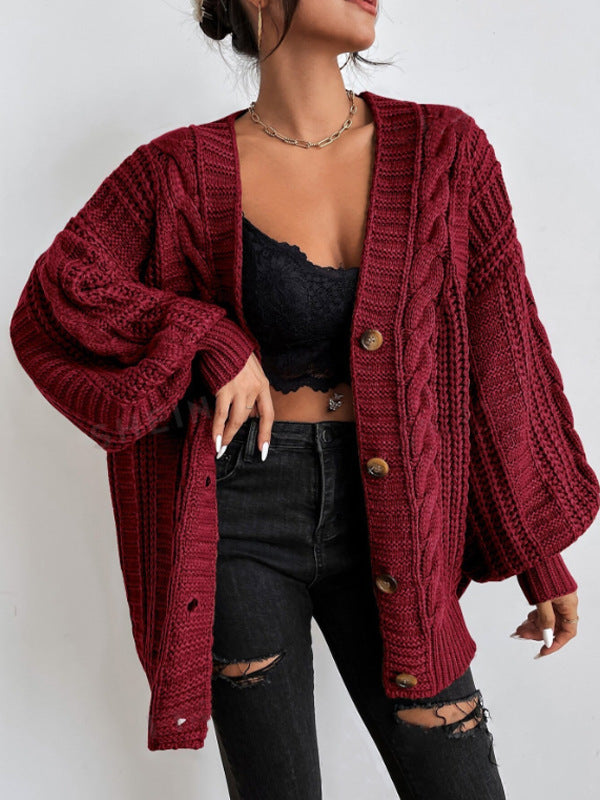 Amelia | Oversized Cable Knit Cardigan