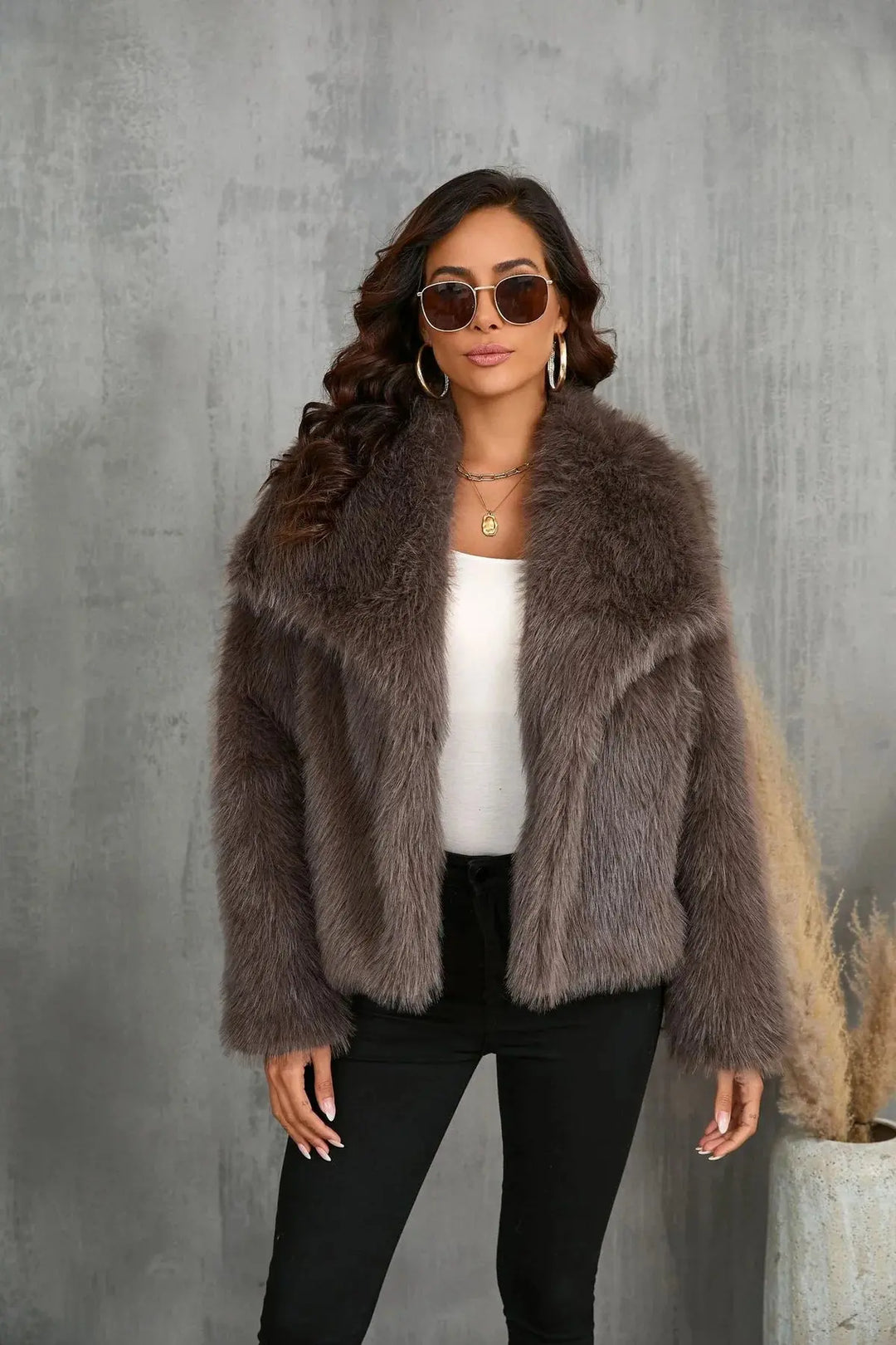 Isabella | Luxe Faux Fur Cropped Jacket
