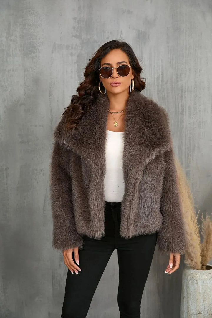Isabella | Luxe Faux Fur Cropped Jacket
