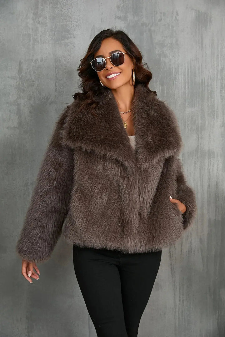 Isabella | Luxe Faux Fur Cropped Jacket