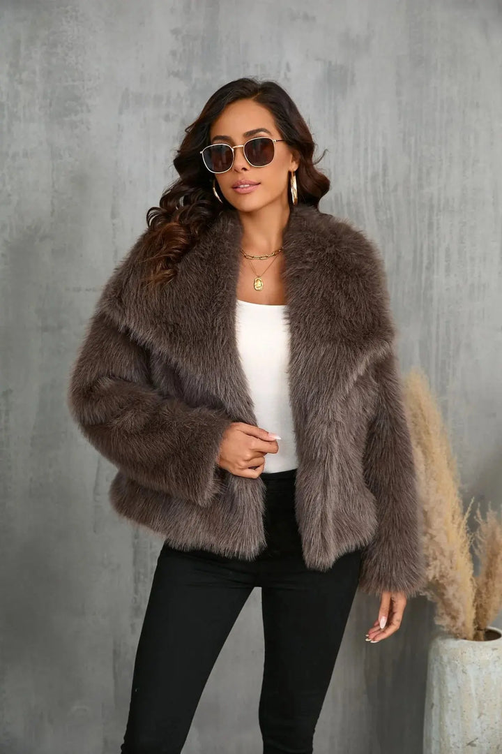 Isabella | Luxe Faux Fur Cropped Jacket