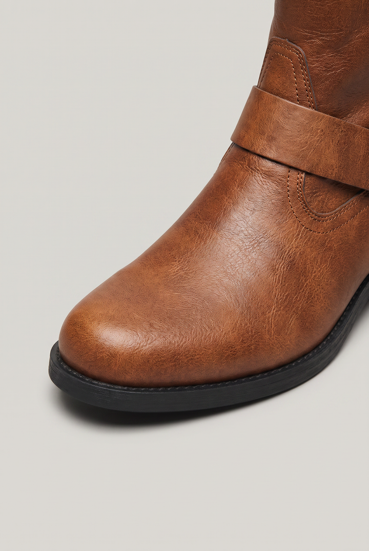 Men's Harness Ankle Boots with Side Zip