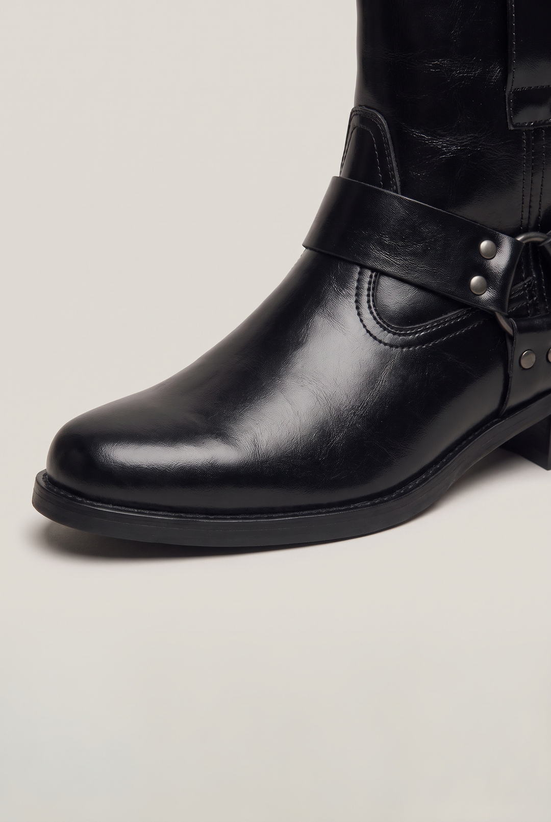 Men's Harness Ankle Boots with Side Zip