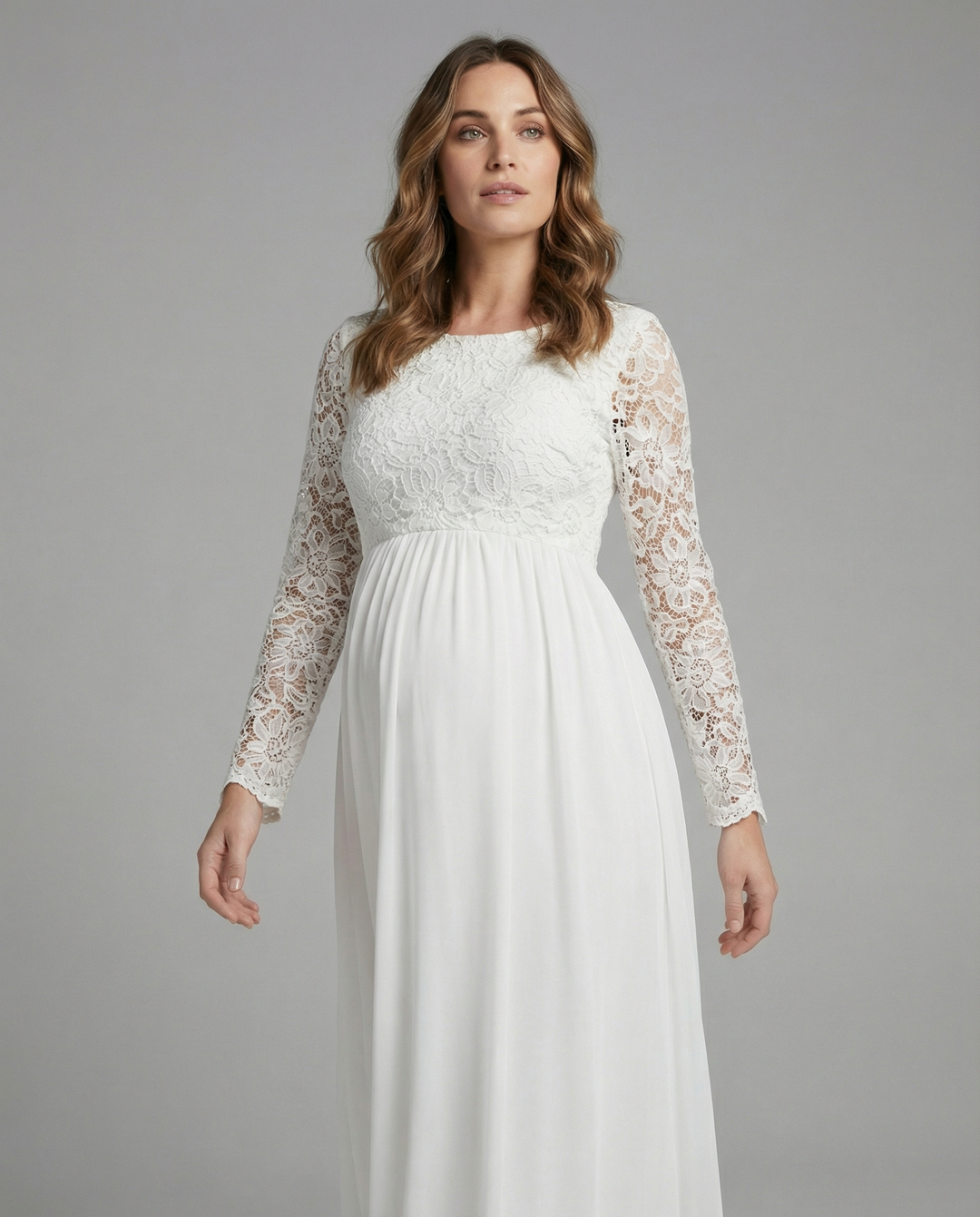 Emilia | Elegant Long Sleeve Lace Maxi Cocktail Dress