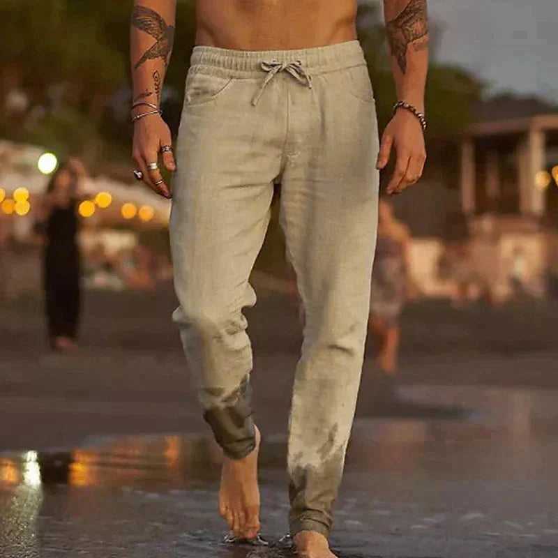 Casual Drawstring Linen Pants