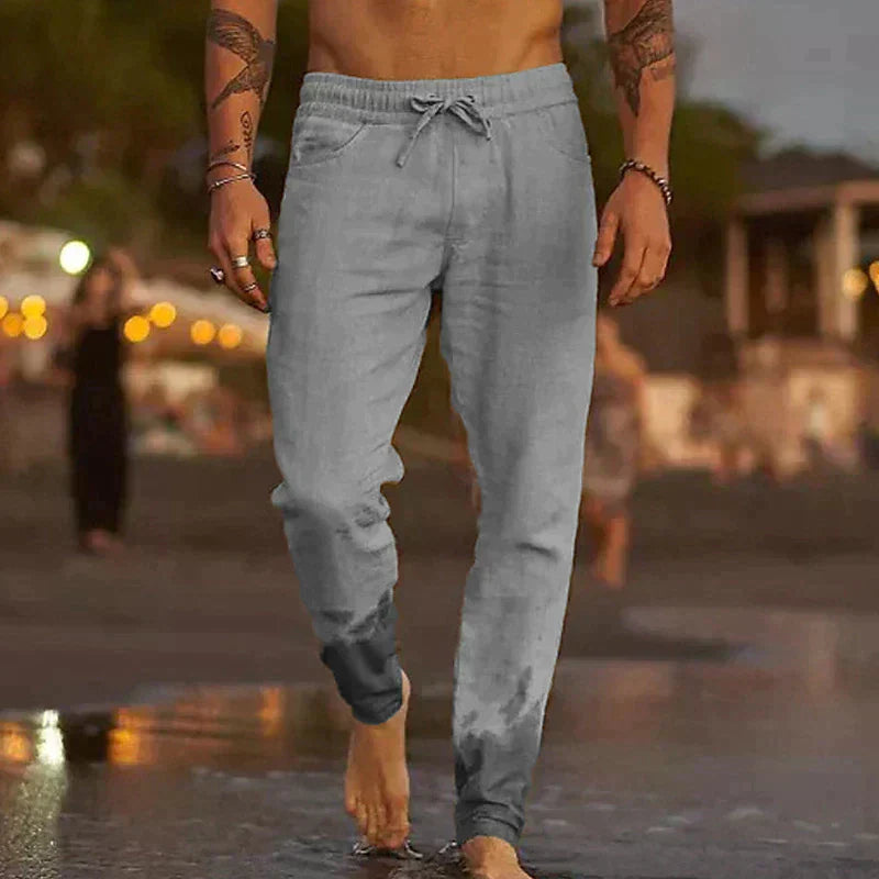 Casual Drawstring Linen Pants