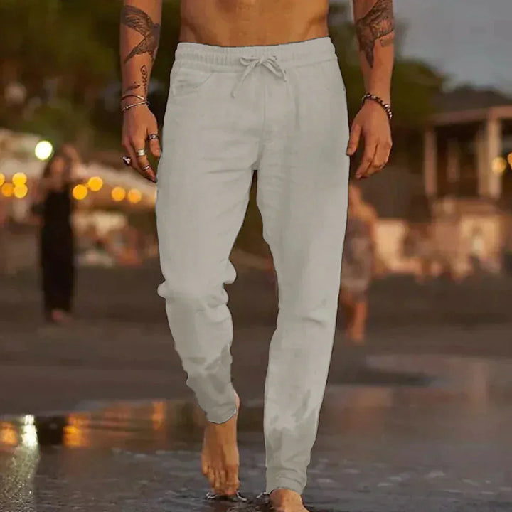 Casual Drawstring Linen Pants