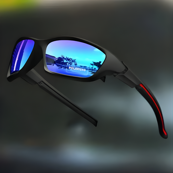 Sport Wrap Sunglasses with Mirrored Lens