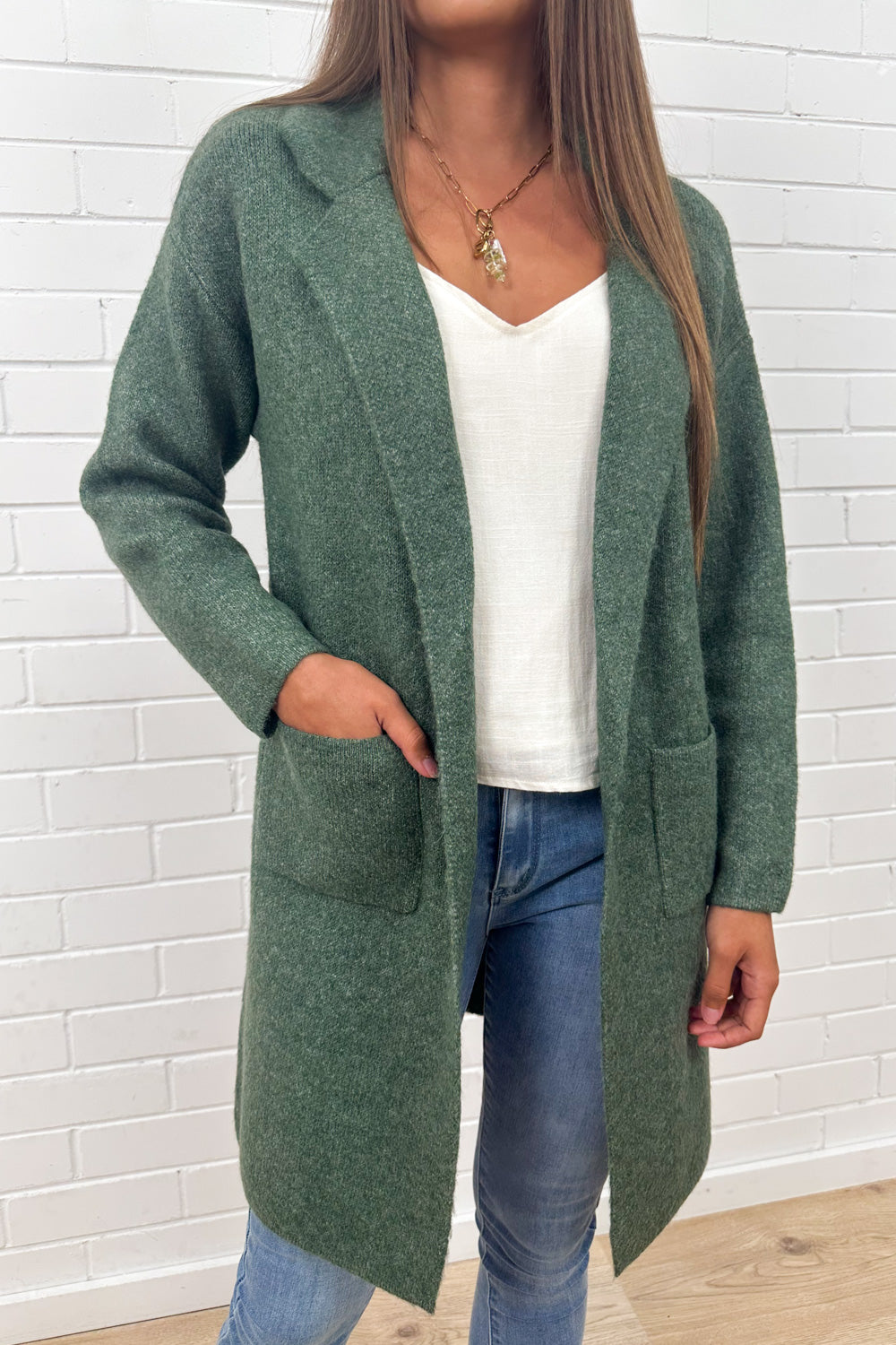 Amelia | Longline Open Front Knit Cardigan