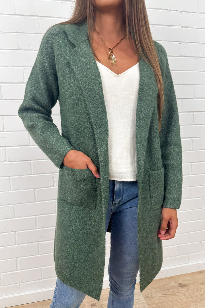 Amelia | Longline Open Front Knit Cardigan