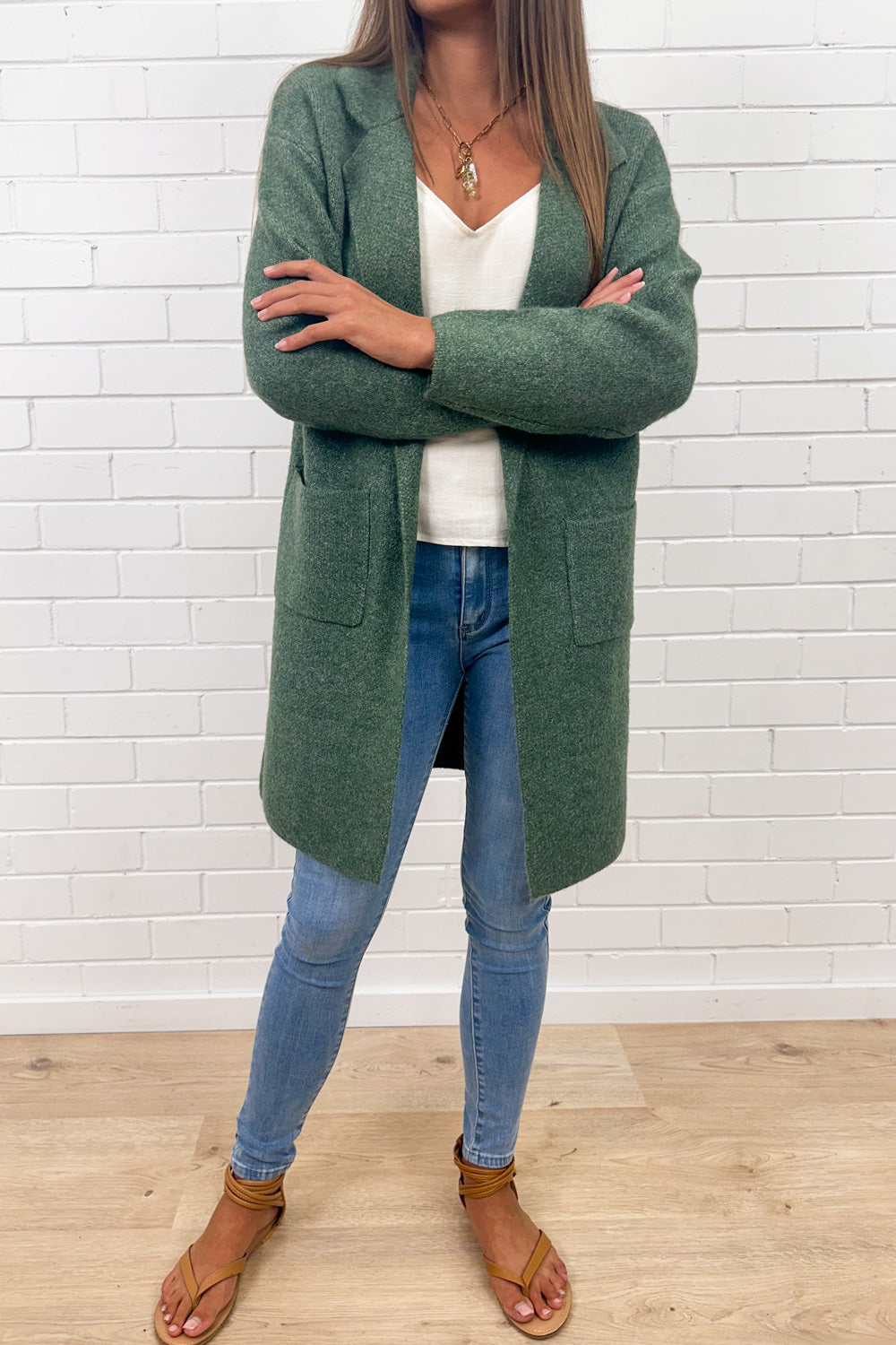 Amelia | Longline Open Front Knit Cardigan