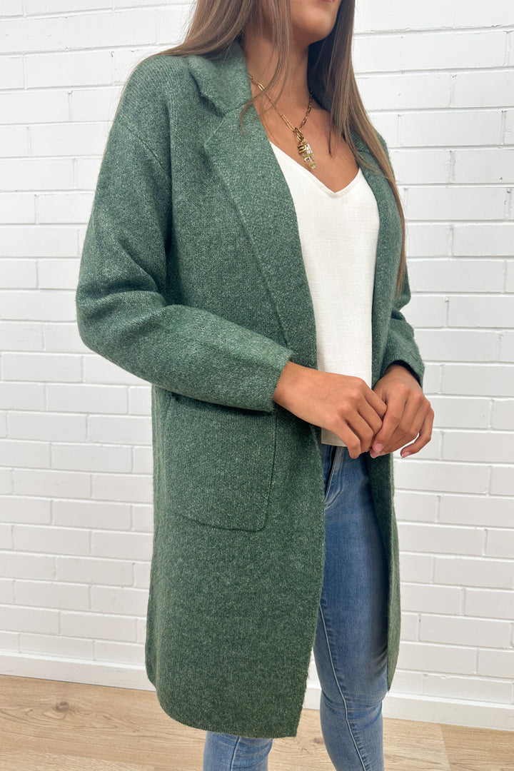 Amelia | Longline Open Front Knit Cardigan