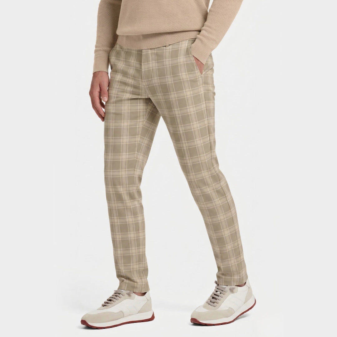 Men's Slim Fit Check Pants