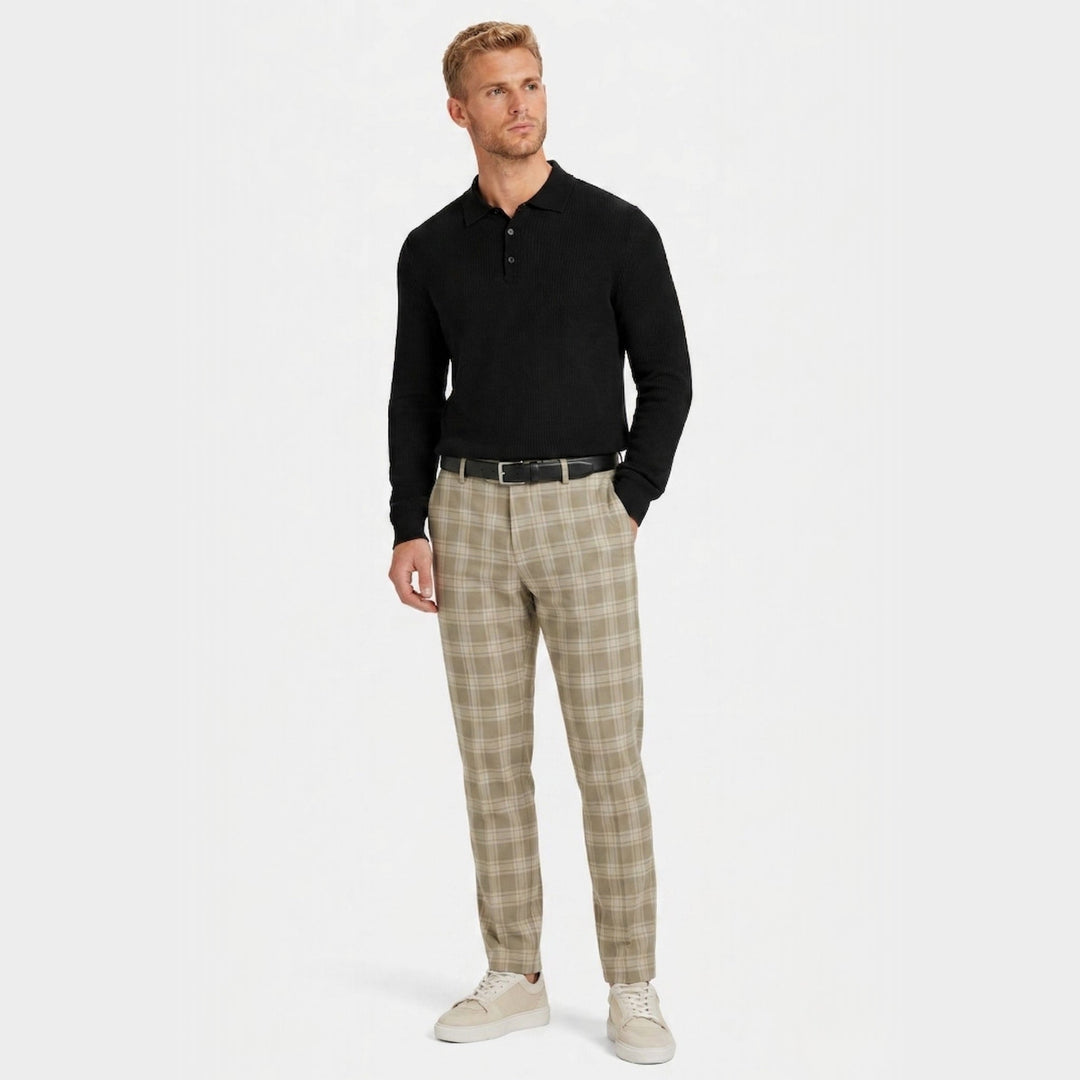Men's Slim Fit Check Pants