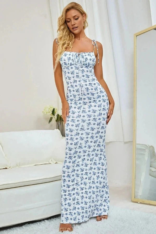 Strappy Floral Maxi Dress for Women