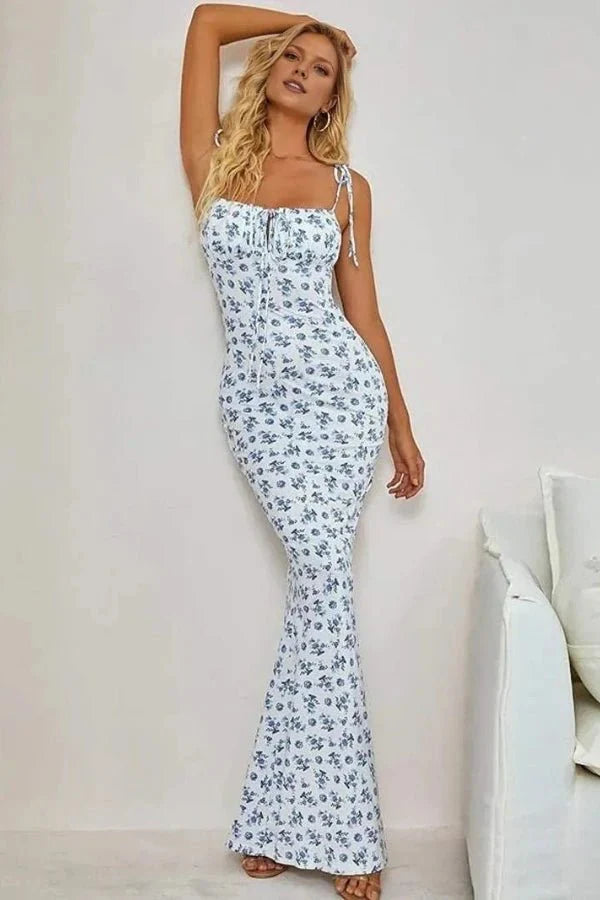 Strappy Floral Maxi Dress for Women