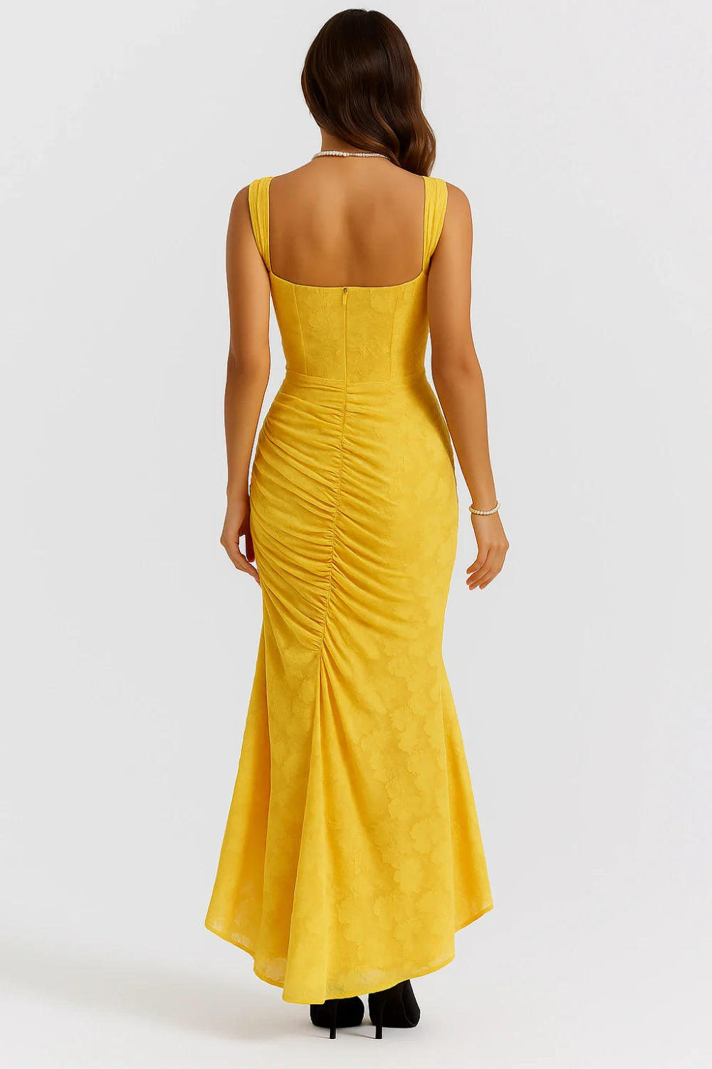 Floral Ruched Occasion Midi Dress