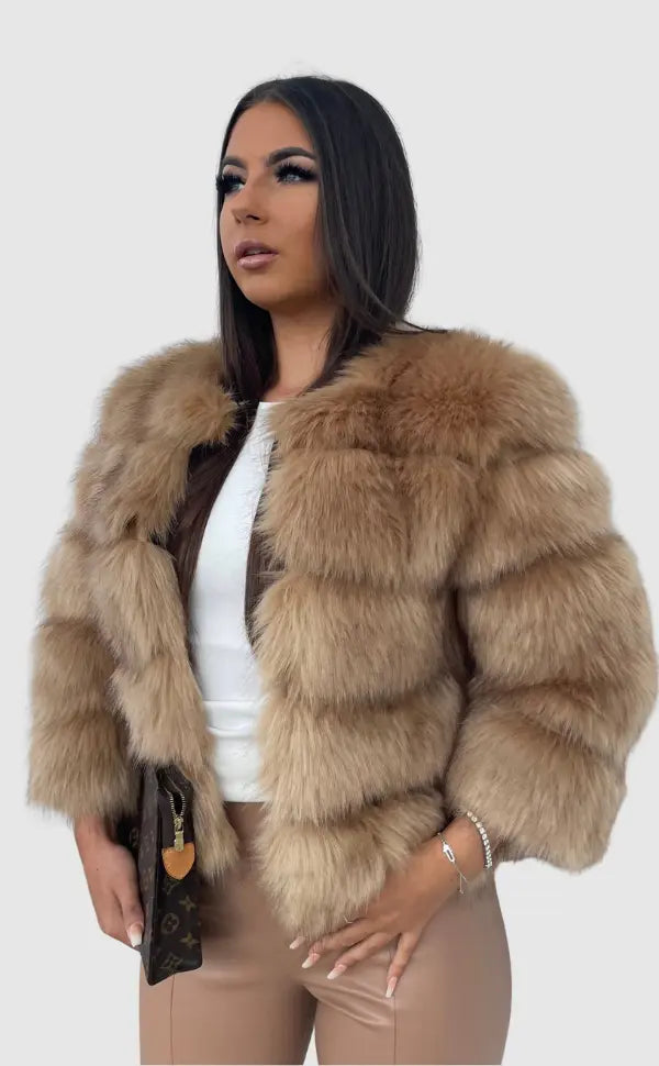 Selene | Luxe Faux Fur Cropped Jacket