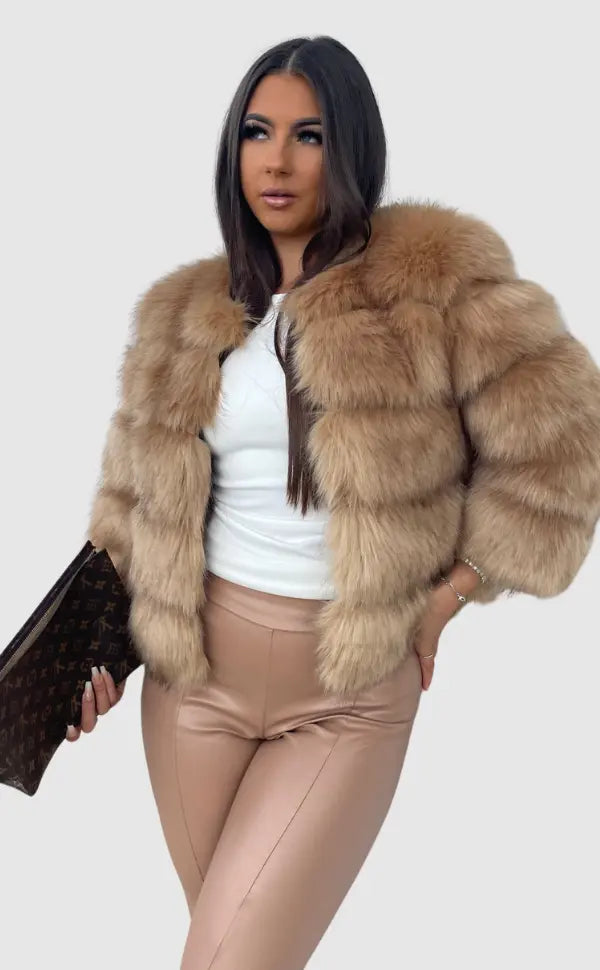 Selene | Luxe Faux Fur Cropped Jacket