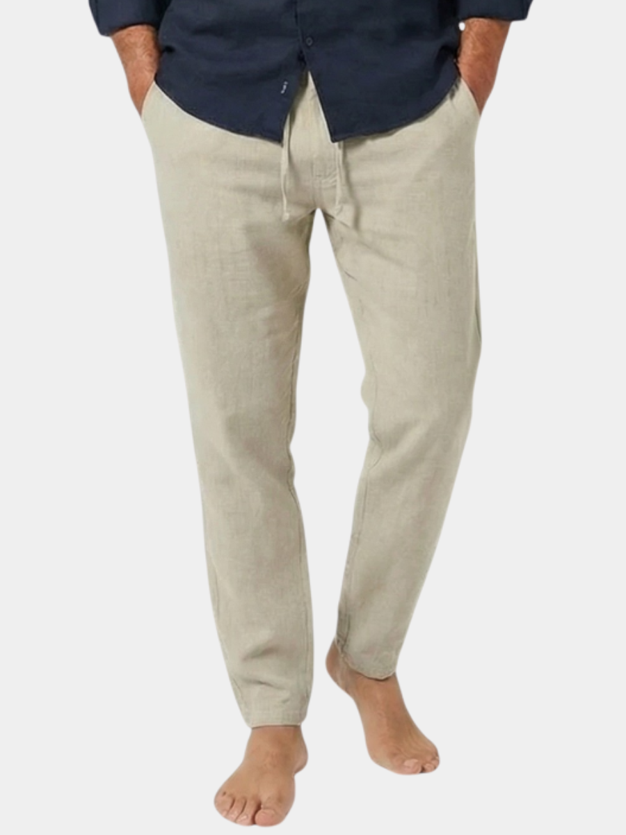 Casual Drawstring Linen Pants