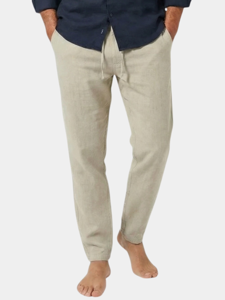 Casual Drawstring Linen Pants