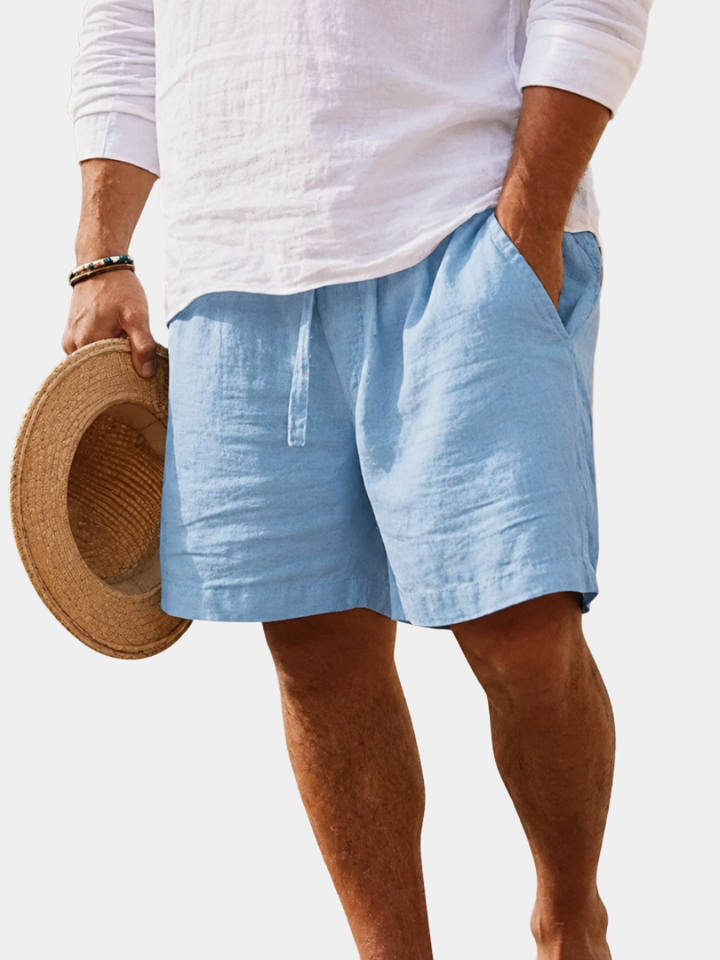 Men's Casual Beach Linen Shorts