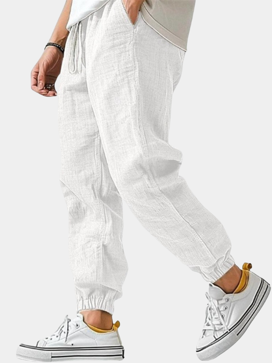Relaxed Fit Linen Jogger Pants
