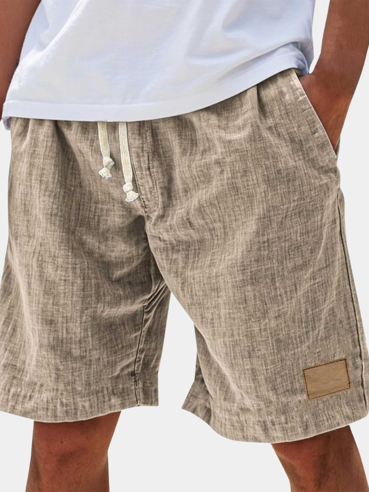 Casual Drawstring Linen Shorts