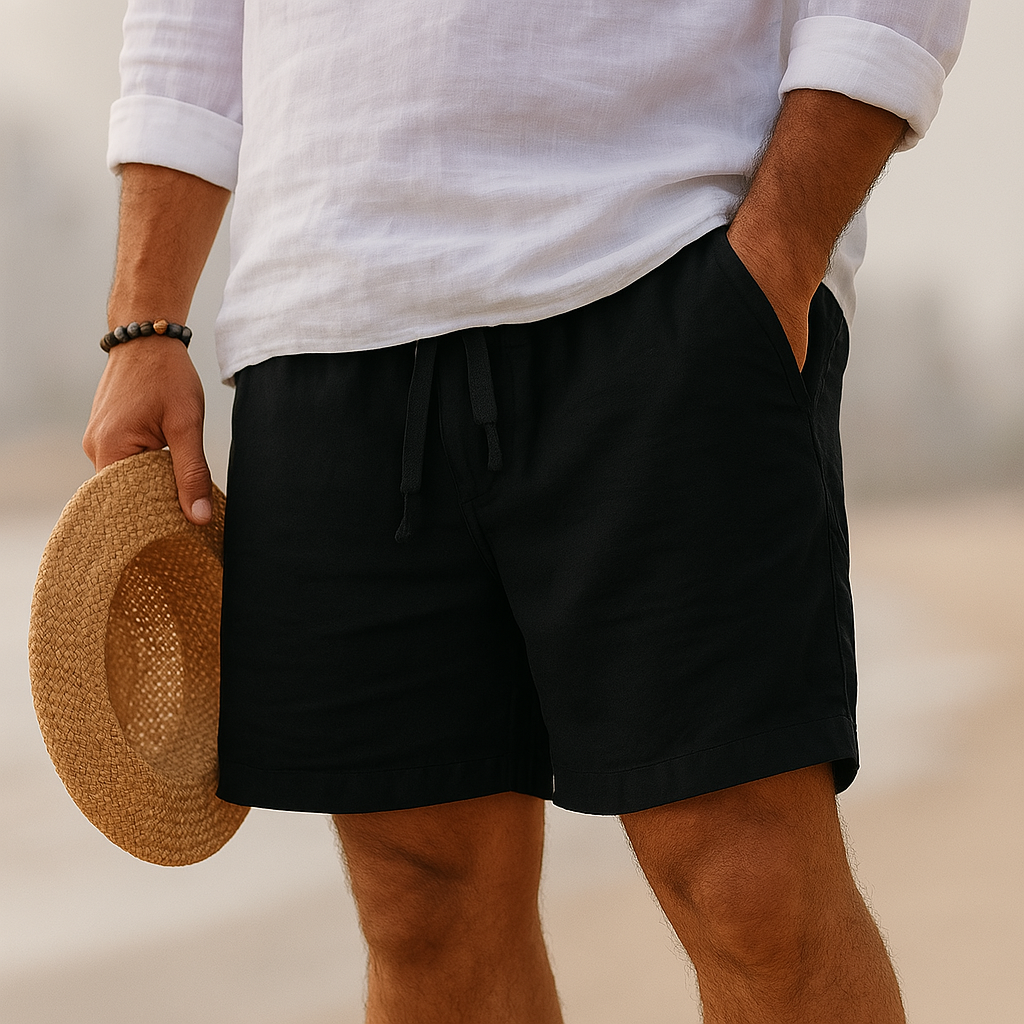 Men's Linen Drawstring Shorts