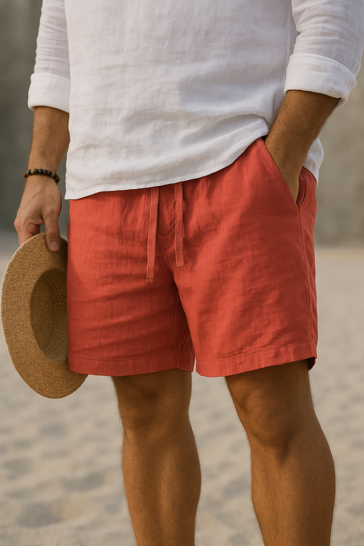 Men's Linen Drawstring Shorts