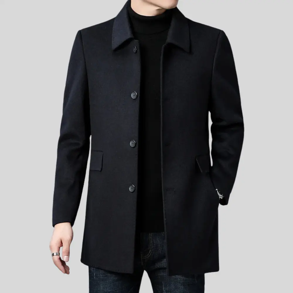 Mens Single Breasted Overcoat
