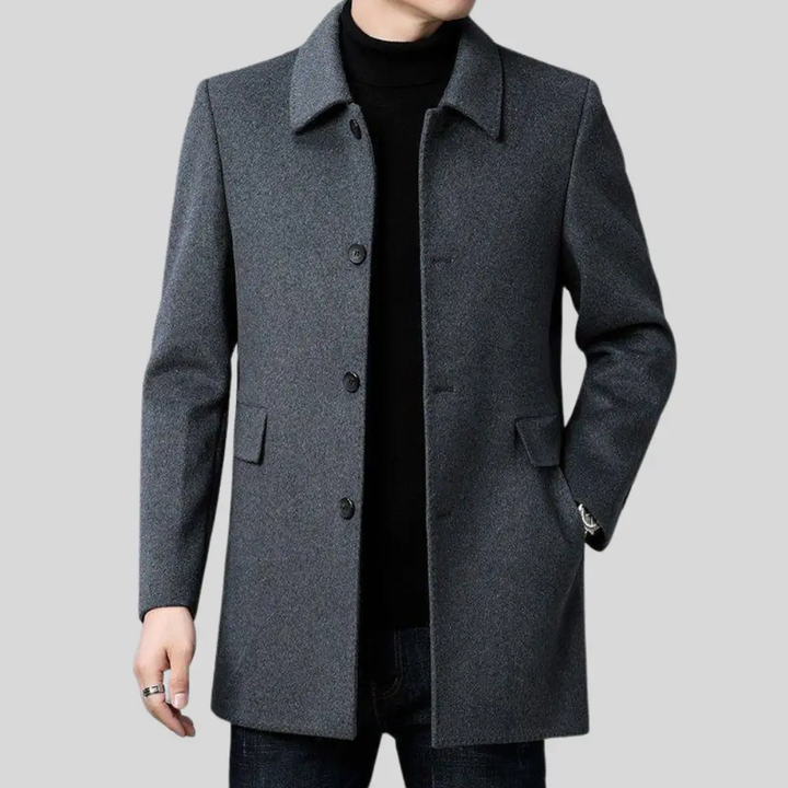 Mens Single Breasted Overcoat
