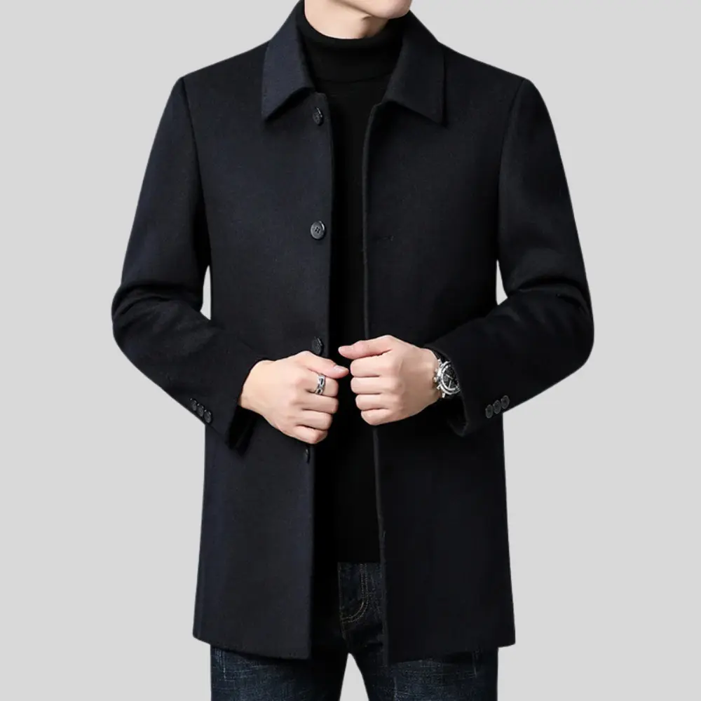 Mens Single Breasted Overcoat