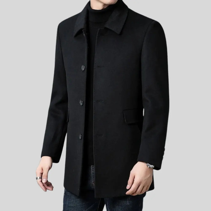 Mens Single Breasted Overcoat