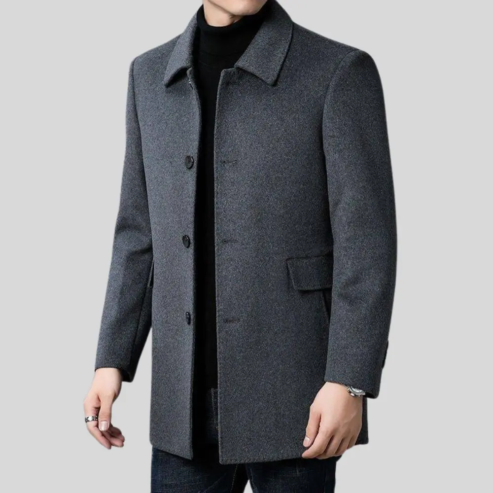 Mens Single Breasted Overcoat