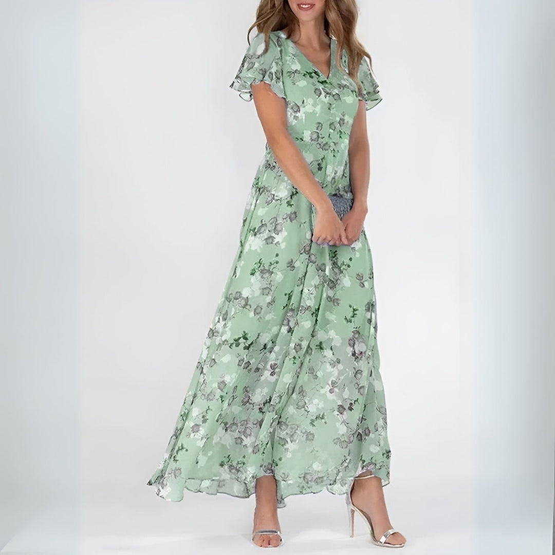 Elegant Floral Summer Maxi Dress