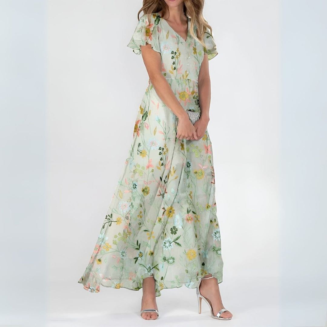 Elegant Floral Summer Maxi Dress