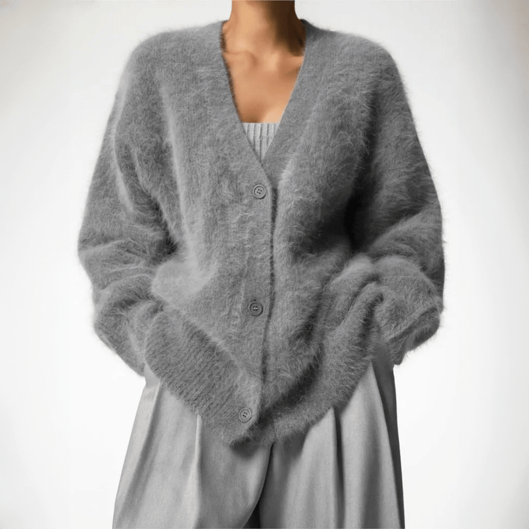Georgia | Oversized V Neck Knit Cardigan