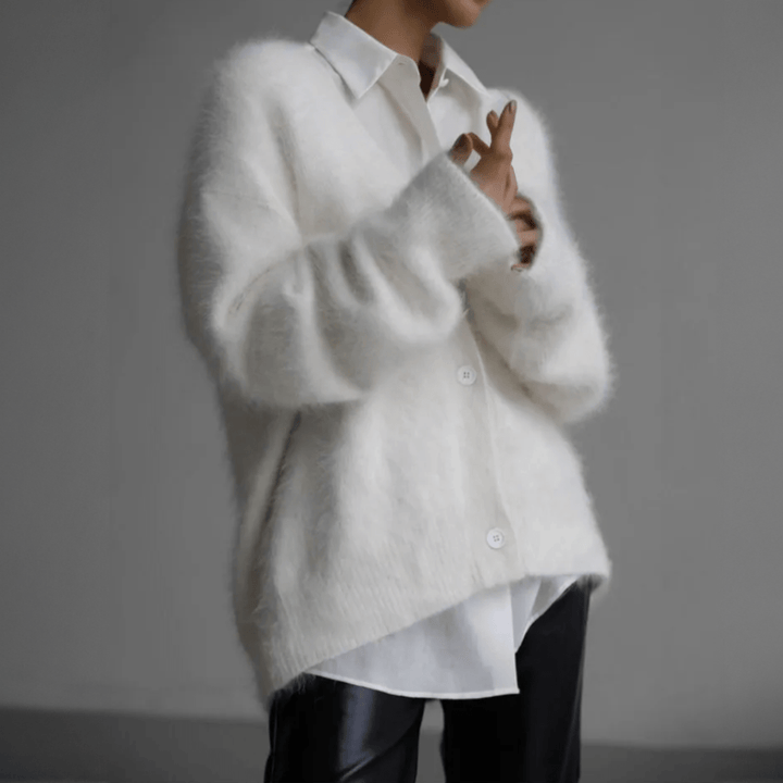 Georgia | Oversized V Neck Knit Cardigan