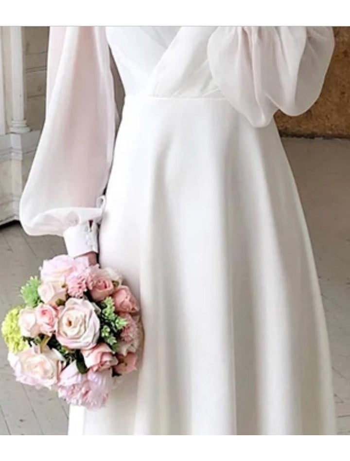 Elodie | Elegant V Neck Flowing Cocktail Dress