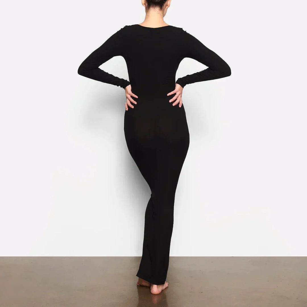Evelyn | Elegant Square Neck Bodycon Maxi Dress
