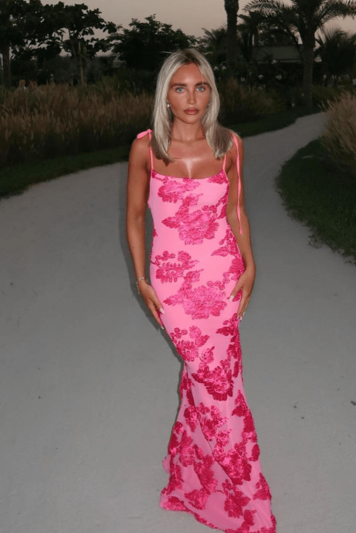 Jasmine | Floral Embroidered Evening Maxi Dress