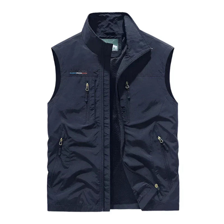 Men's Utility Zip-Up Vest with Multiple Pockets